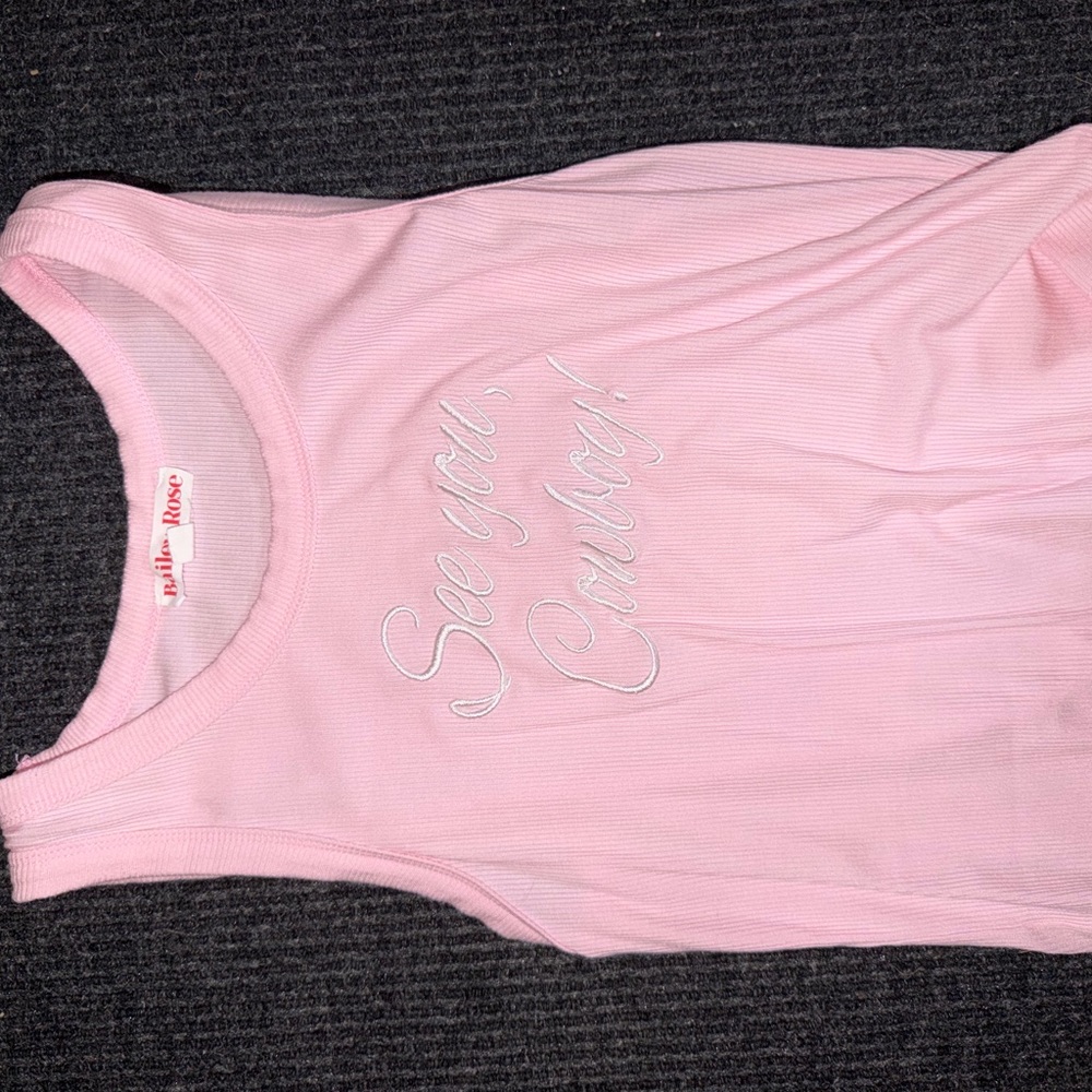 Pink Rose Pink Tank Top